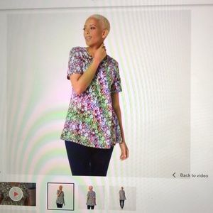 Denim & Co. Petite Printed Jersey Fit & Flare T